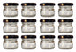 Small Glass Mason Jars with black cap front view set of 12