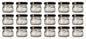 Small Glass Mason Jars with black cap front view set of 12