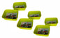 Plastic Checkered Small Storage Baskets Parrot Green Colour upper view set of 6
