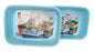 Plastic Checkered Small Storage Basket without lid Sky Blue Colour upper view set of 2