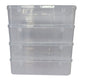 Clear Plastic Large Storage Boxes set of 4
