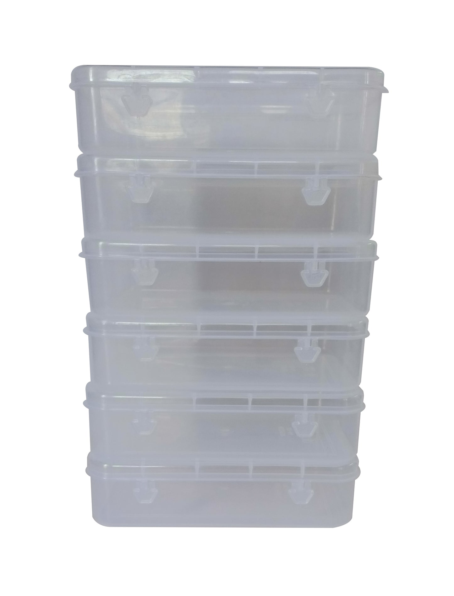 Clear Plastic Medium Storage Boxes set of 6