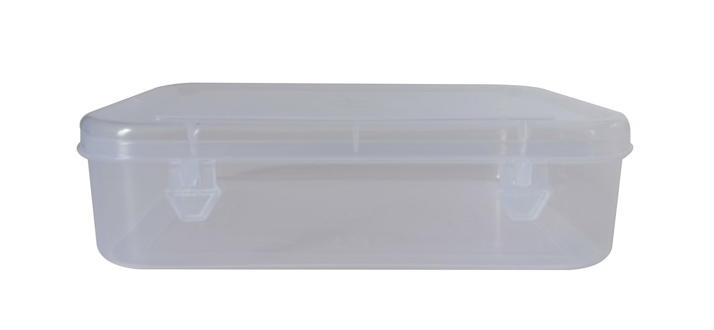 Clear Plastic Medium Storage Boxes front view