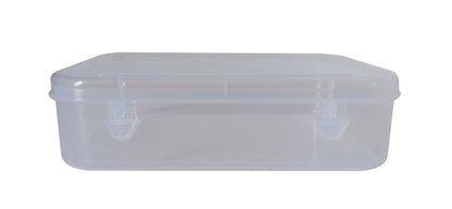 Clear Plastic Medium Storage Boxes front view