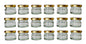 Glass Jars with golden cap set of 18 front view