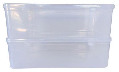 Clear Plastic Extra Large Storage Box set of 2