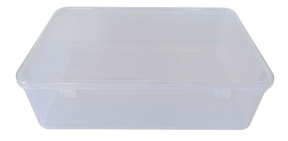 Clear Plastic Extra Large Storage Box upper & front view
