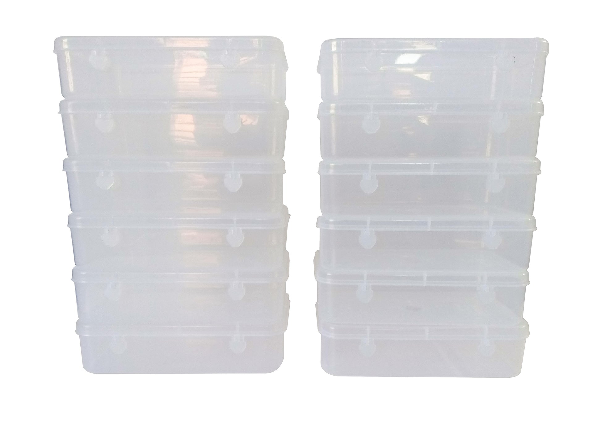 Clear Plastic Large Storage Boxes set of 12