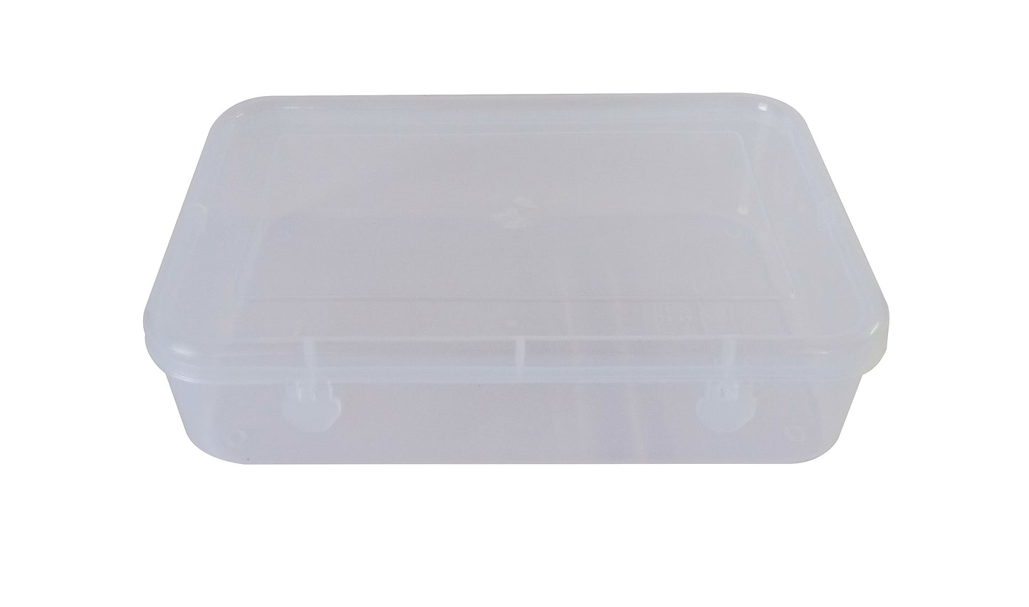 Clear Plastic Large Storage Boxes upper & front view