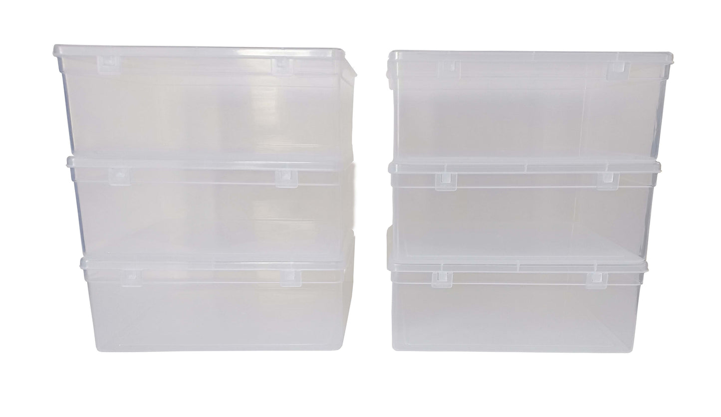 Clear Plastic Medium Storage Boxes set of 