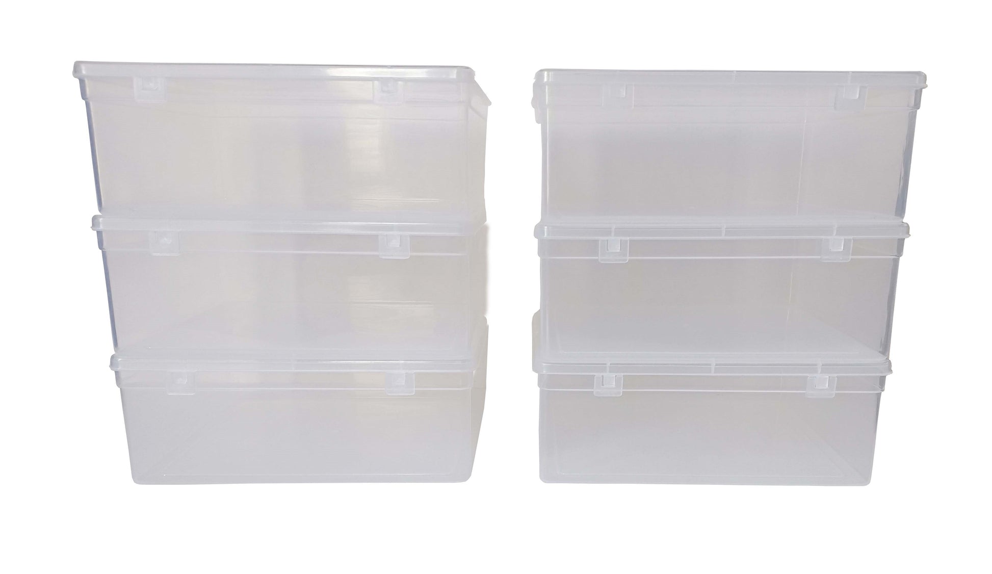 Clear Plastic Medium Storage Boxes set of 
