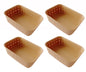 Plastic Checkered Small Storage Baskets Beige Colour front & upper view set of 4