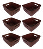 Plastic Checkered Large Storage Baskets Chocolate Brown Colour Size 35 x 30 x 13 cm without lid