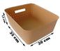 Plastic Checkered Large Storage Basket without lid Beige Colour showing basket size