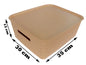 Plastic Checkered Large Storage Basket with lid Beige Colour showing basket size