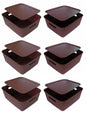 Plastic Checkered Large Storage Baskets Chocolate Brown Colour Size 35 x 30 x 13 cm with lid