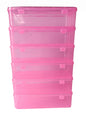 Big Plastic Storage Boxes Pink Colour set of 6