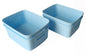 Plastic Checkered Medium Storage Basket without lid Sky Blue Colour side set of 4
