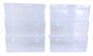 Clear Plastic Medium Rectangular Storage Boxes set of 6