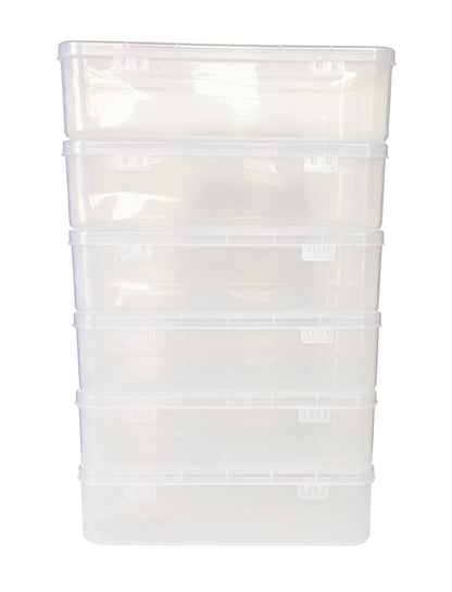 Clear Plastic Extra Large Storage Box set of 6
