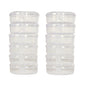 Plastic Clear Circular Storage Boxes set of 12
