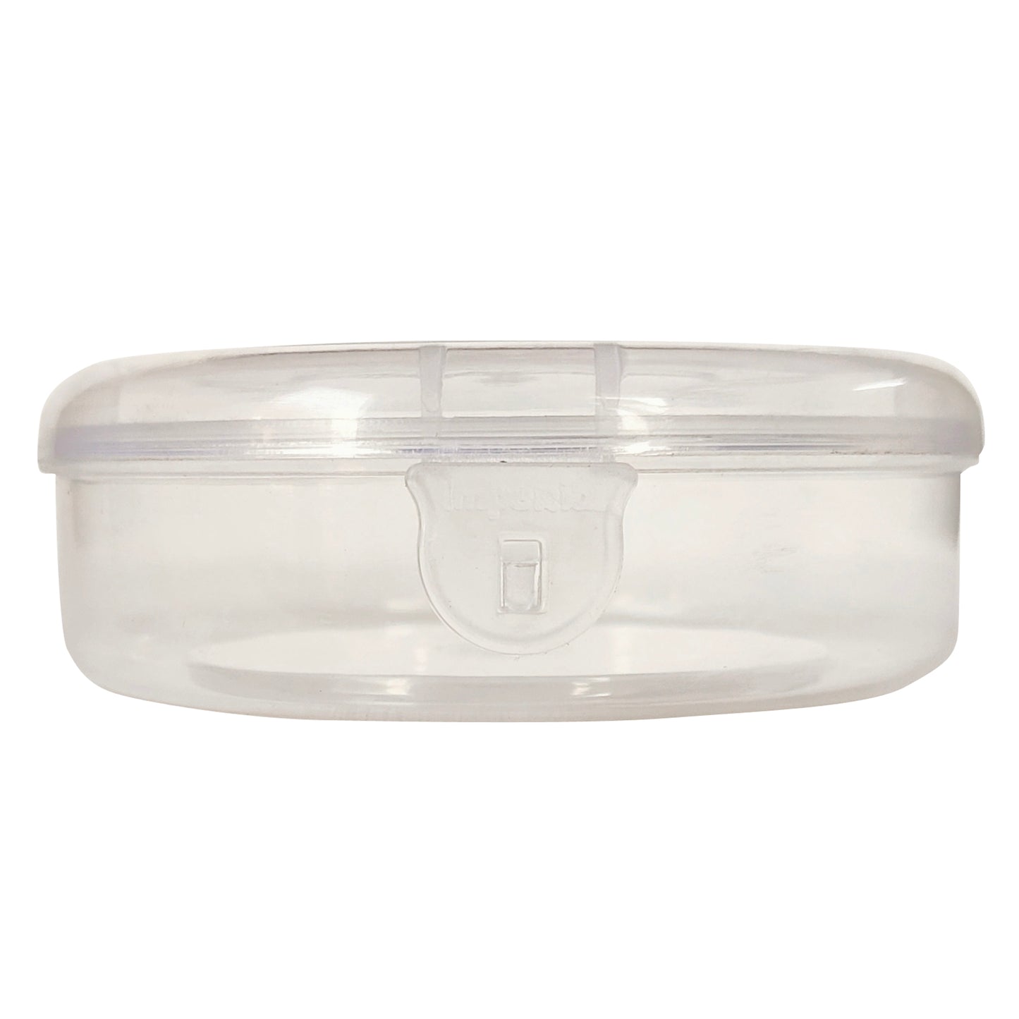 Plastic Clear Circular Storage Boxes front view