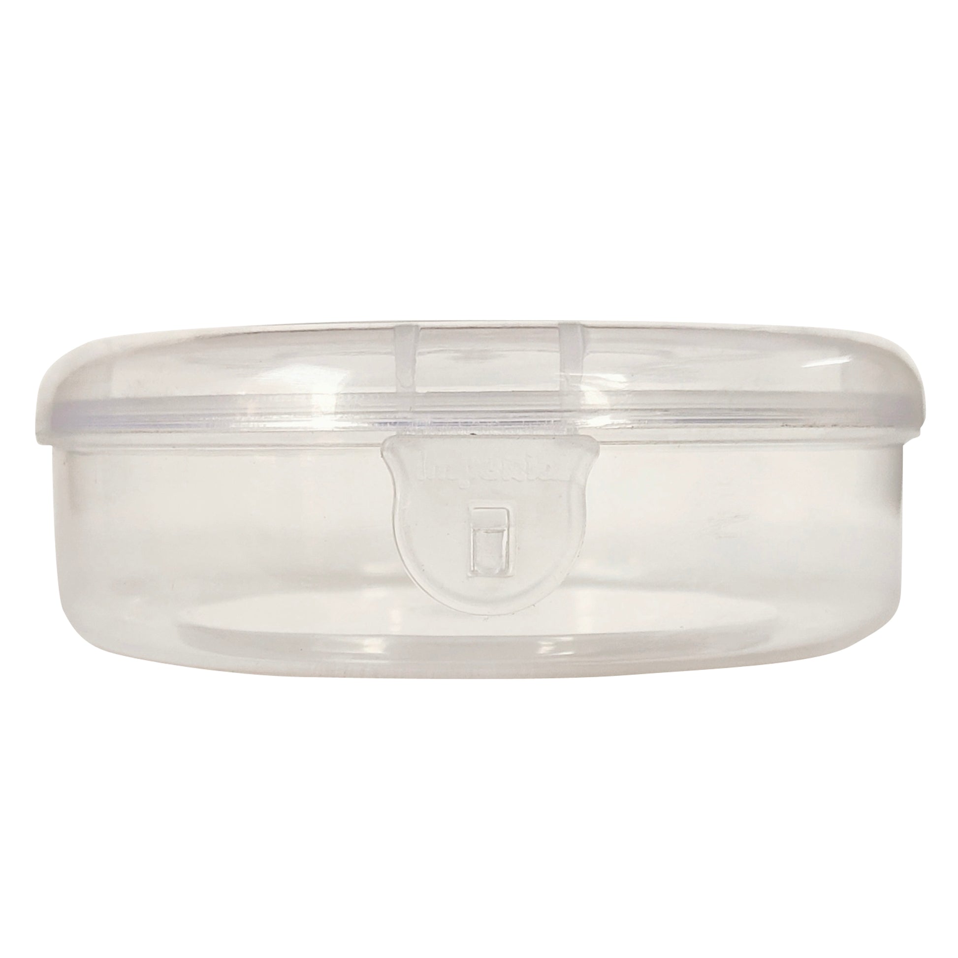Plastic Clear Circular Storage Boxes front view