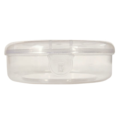 Plastic Clear Circular Storage Boxes front view