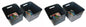Plastic Extra Large Storage Baskets Charcoal Black Colour with front & upper view set of 4