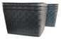 Plastic Extra Large Storage Baskets Charcoal Black Colour with side view