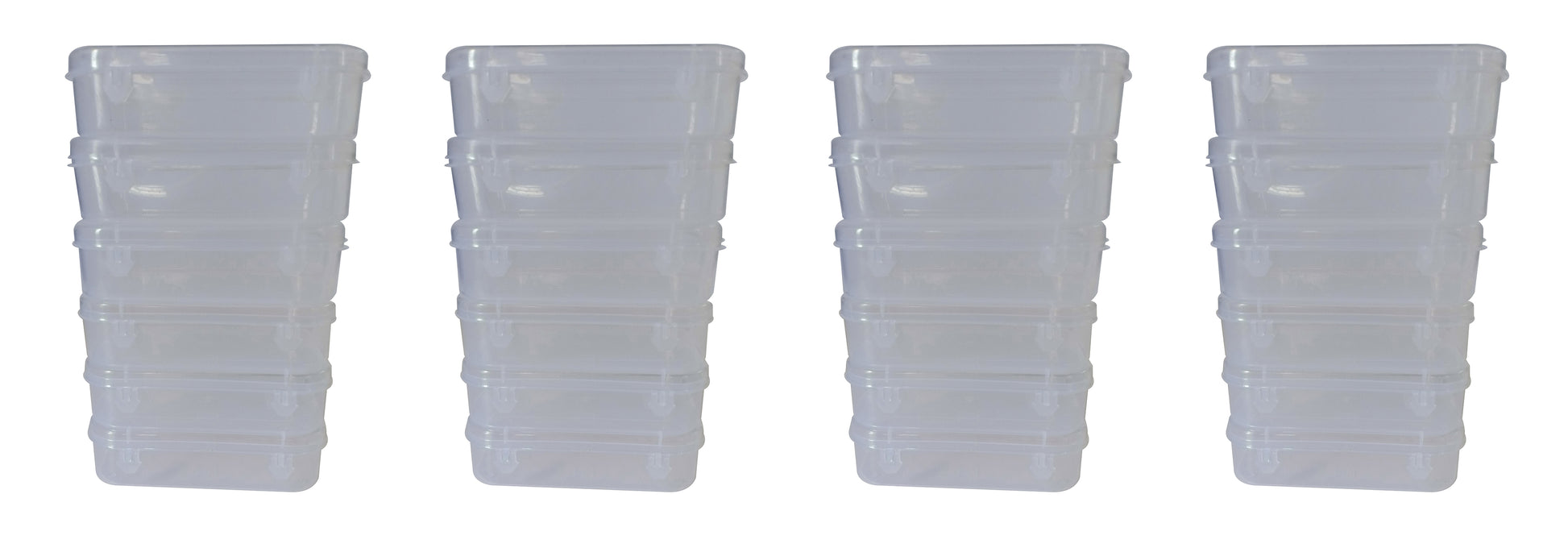 Clear Plastic Small Storage Boxes set of 24