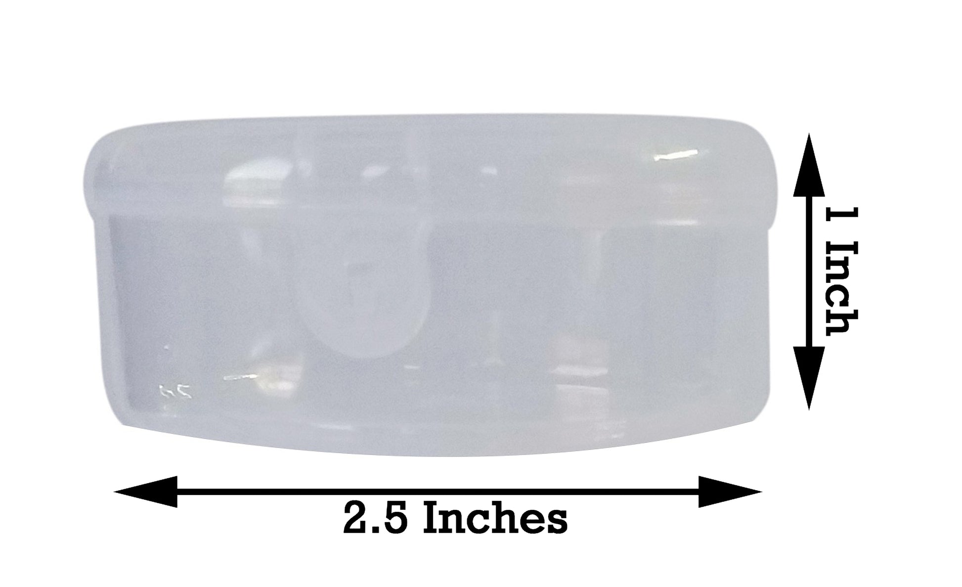 Plastic Clear Circular Storage Boxes showing box size