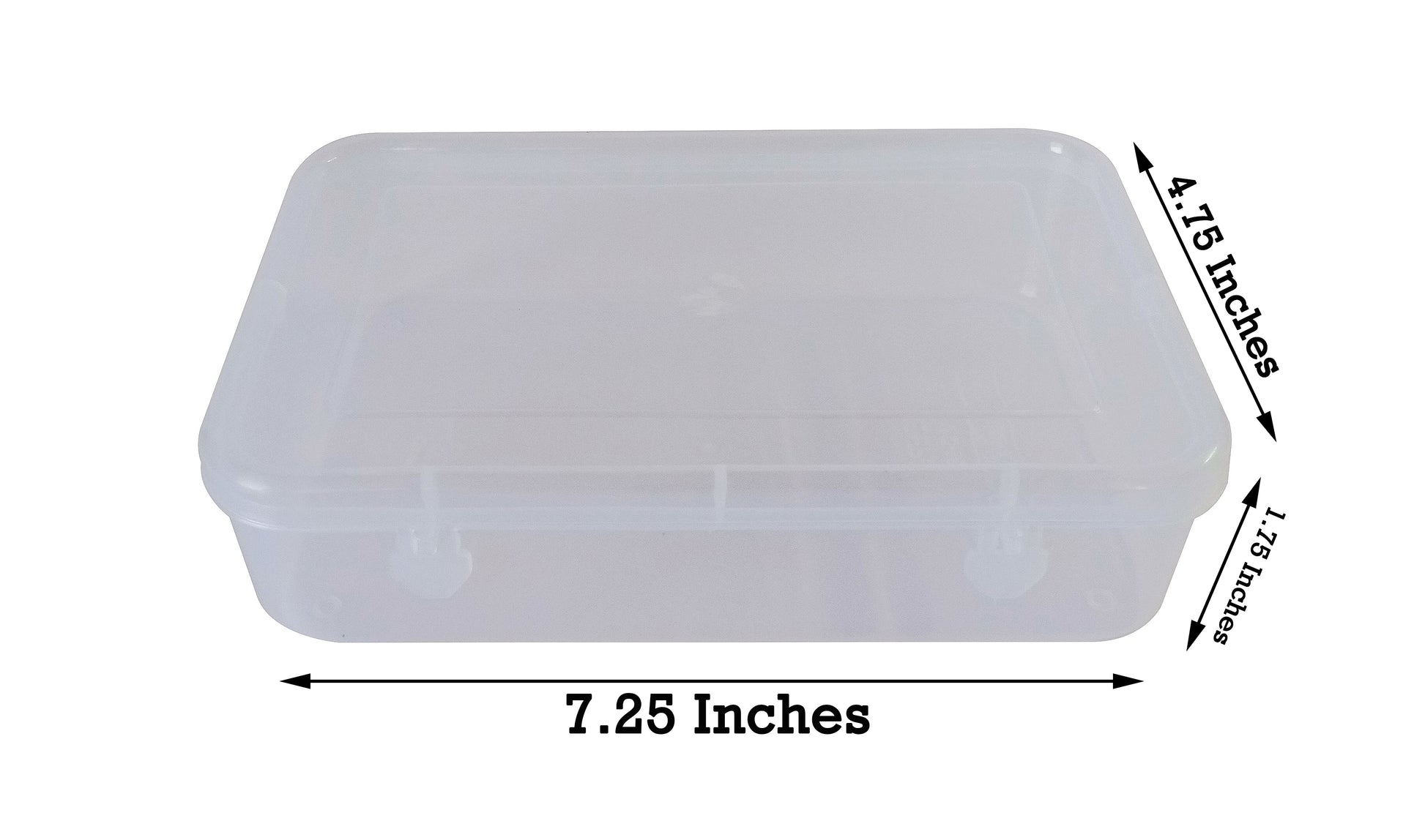 Clear Plastic Large Storage Boxes showing box size