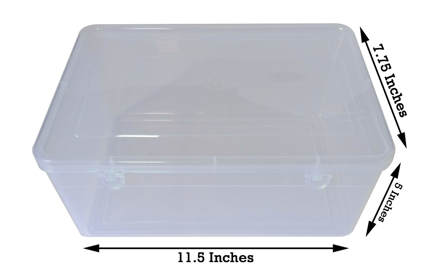 Clear Plastic Extra Large Storage Boxes  showing box size