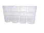Plastic Clear Circular Storage Boxes set of 24
