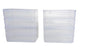 Clear Plastic Bright Medium Rectangular Storage Boxes det of 8